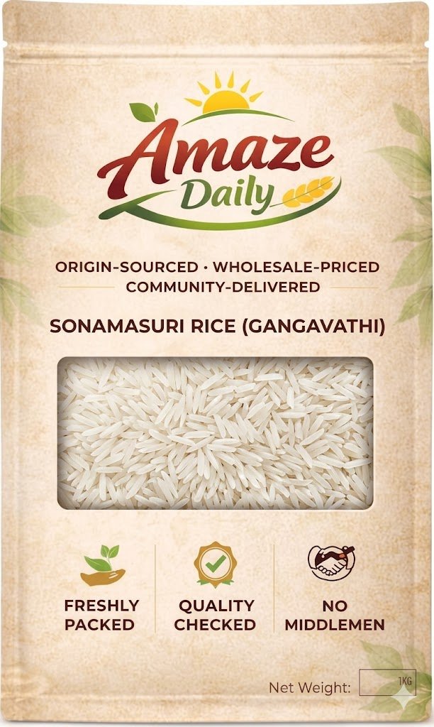 Sonamasuri Rice (Gangavathi) 1 Kg