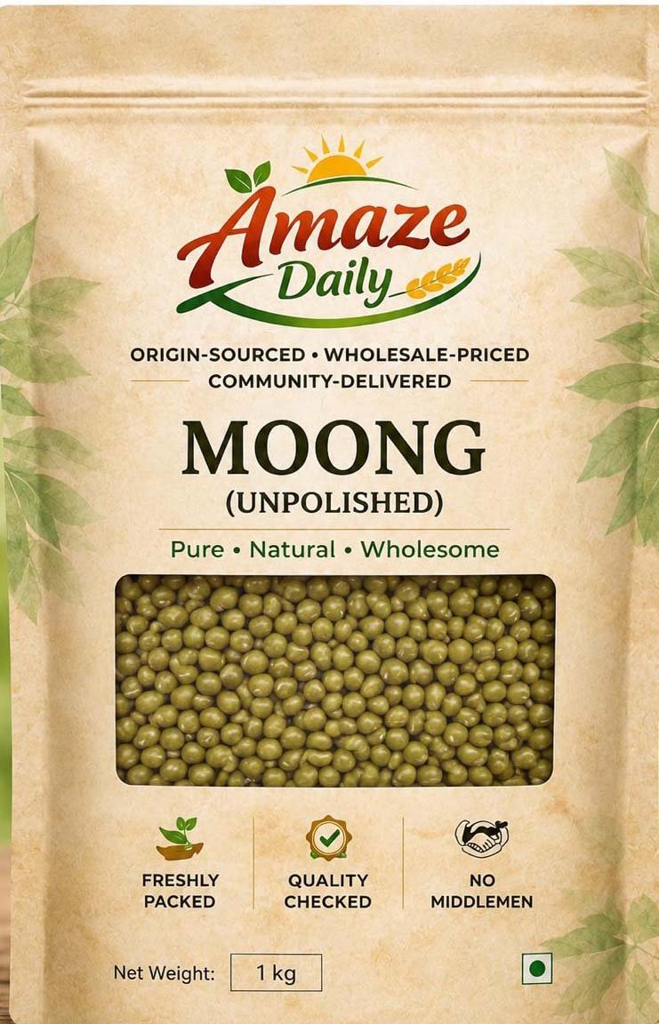 MOONG DALL PREMIUM UN POLISHED 1 KG